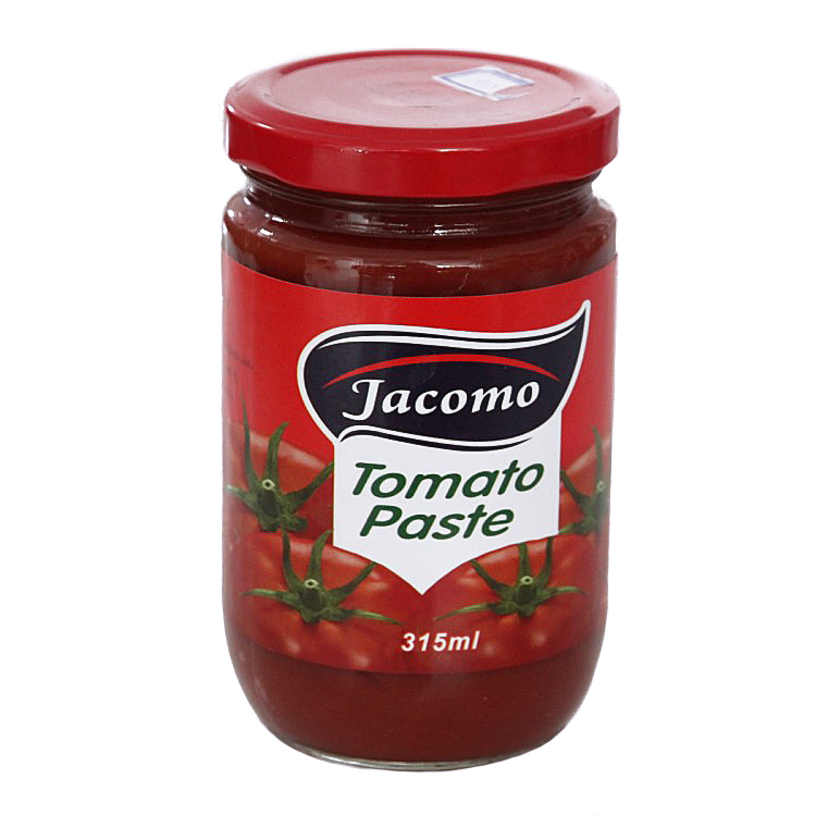 Tomato paste in glass jar 300g